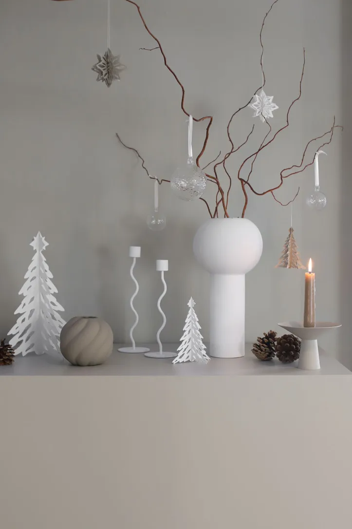Pinetree dekorationsgran 20 cm, Vit Cooee Design