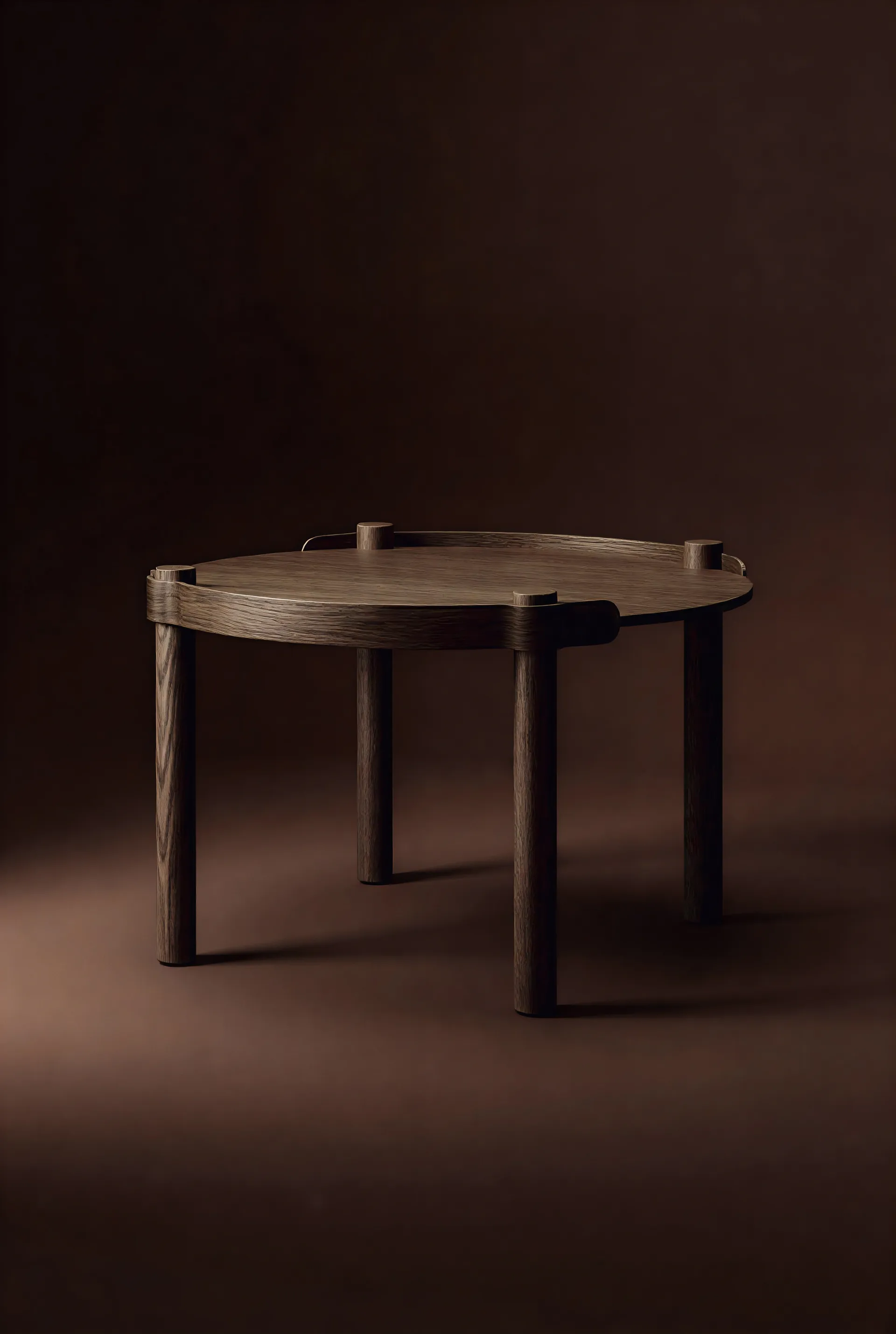 Woody bord Ø80 cm, Mörkbetsad ek Cooee Design