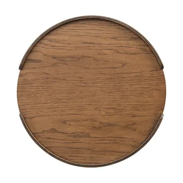 Woody bricka - Mörkbetsad ek, Ø35 cm - Cooee Design