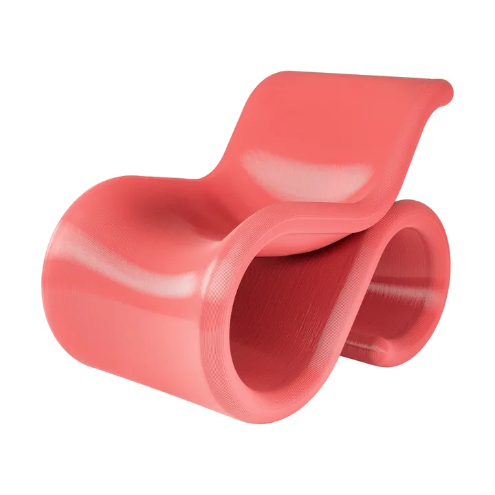 Éclair chair loungestol - Bubblegum - Crème Atelier