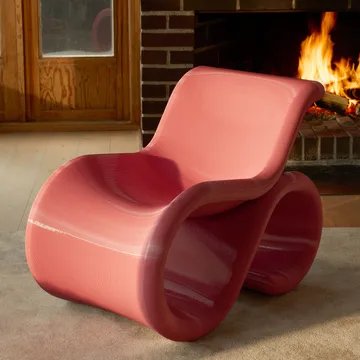 Éclair chair loungestol - Bubblegum - Crème Atelier