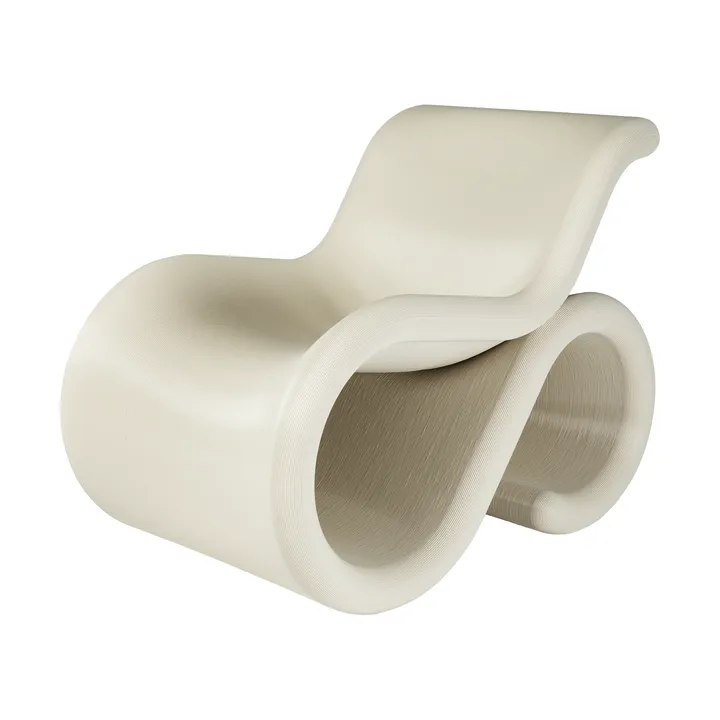 Éclair chair loungestol - Cream - Crème Atelier