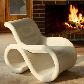 Éclair chair loungestol - Cream - Crème Atelier