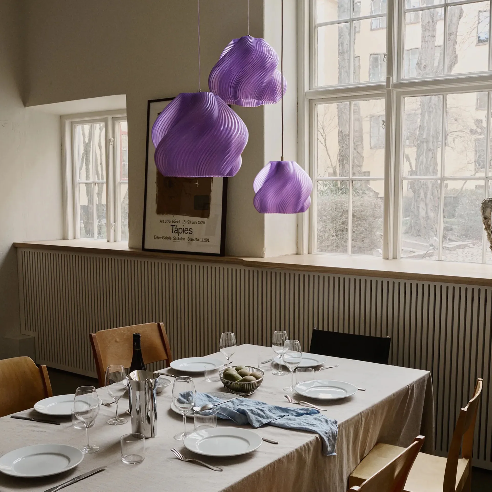 Soft Serve pendel, Lavender sorbet-brass, 02, 25 cm Crème Atelier