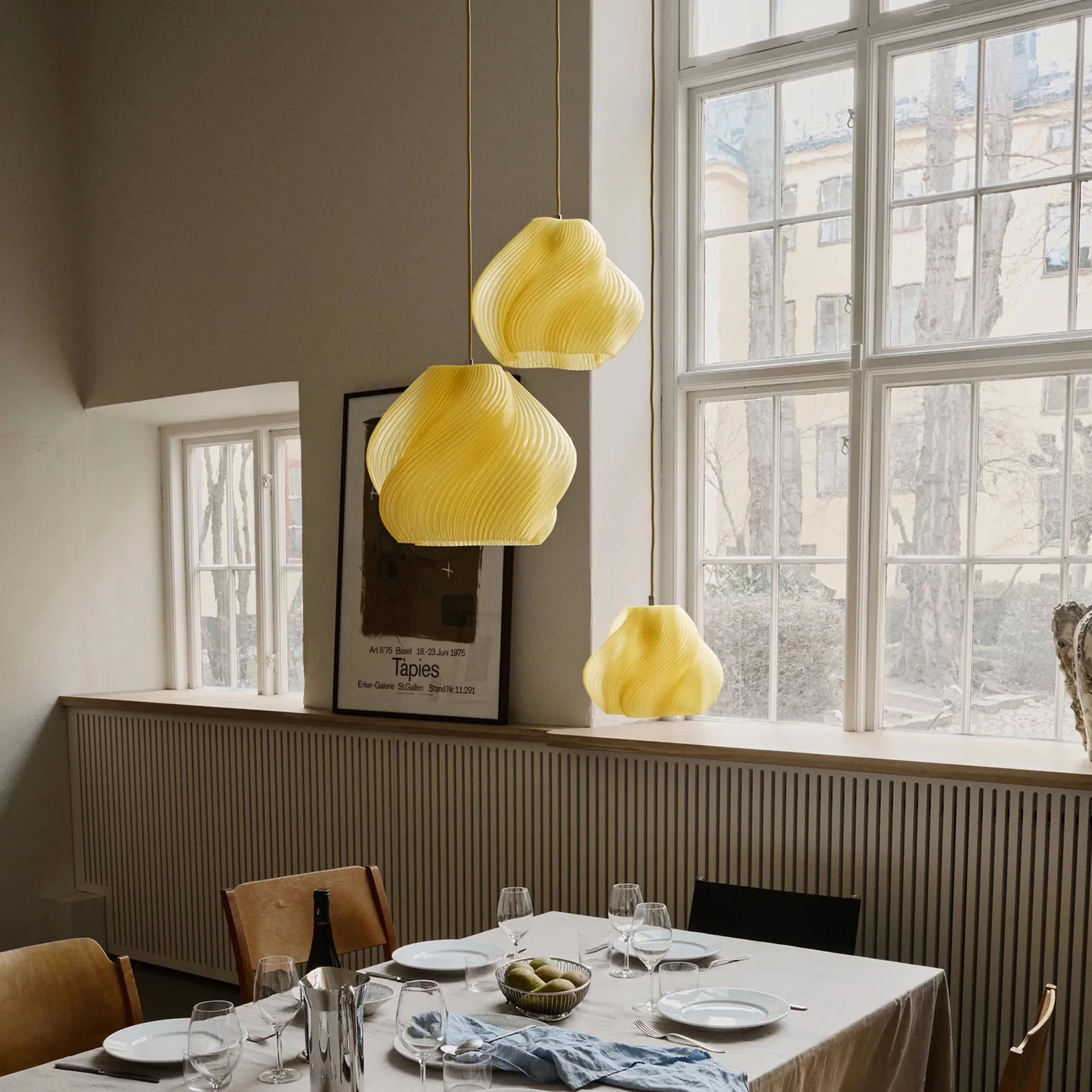 Soft Serve pendel, Limoncello sorbet-brass, 01, 20 cm Crème Atelier
