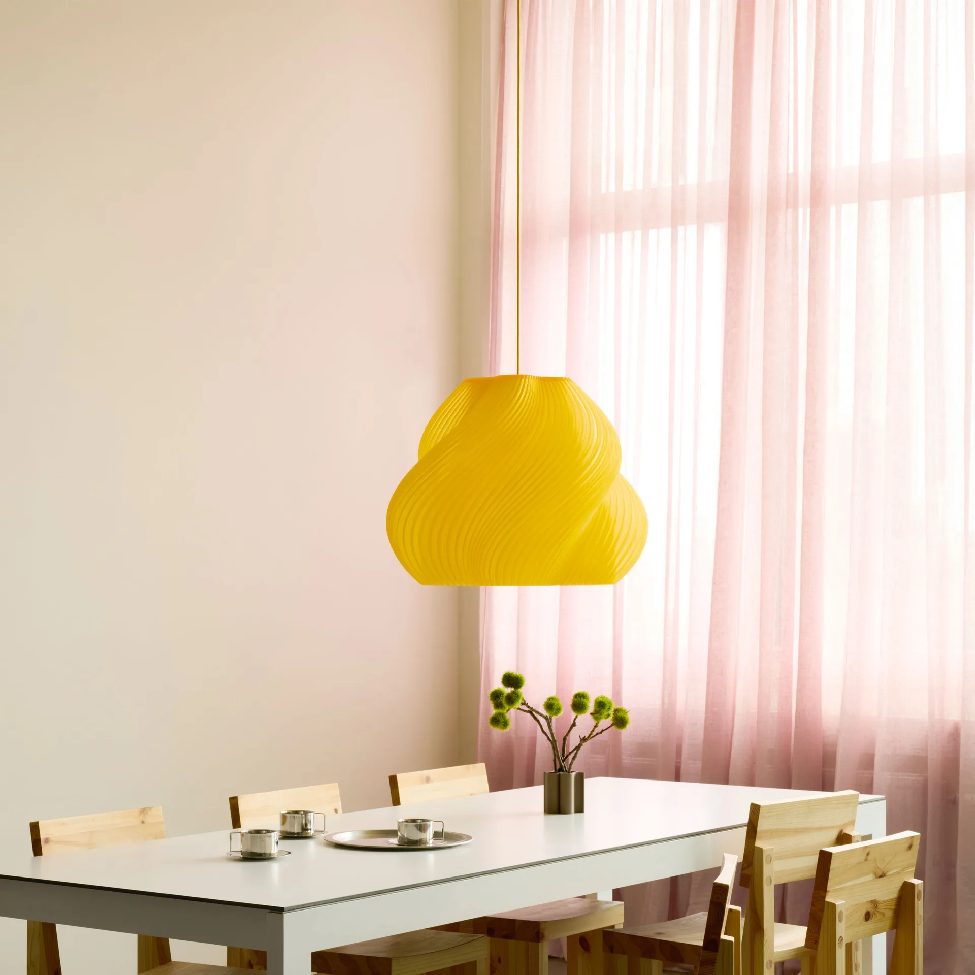 Soft Serve pendel, Limonello sorbet-brass, Mega, 60 cm Crème Atelier