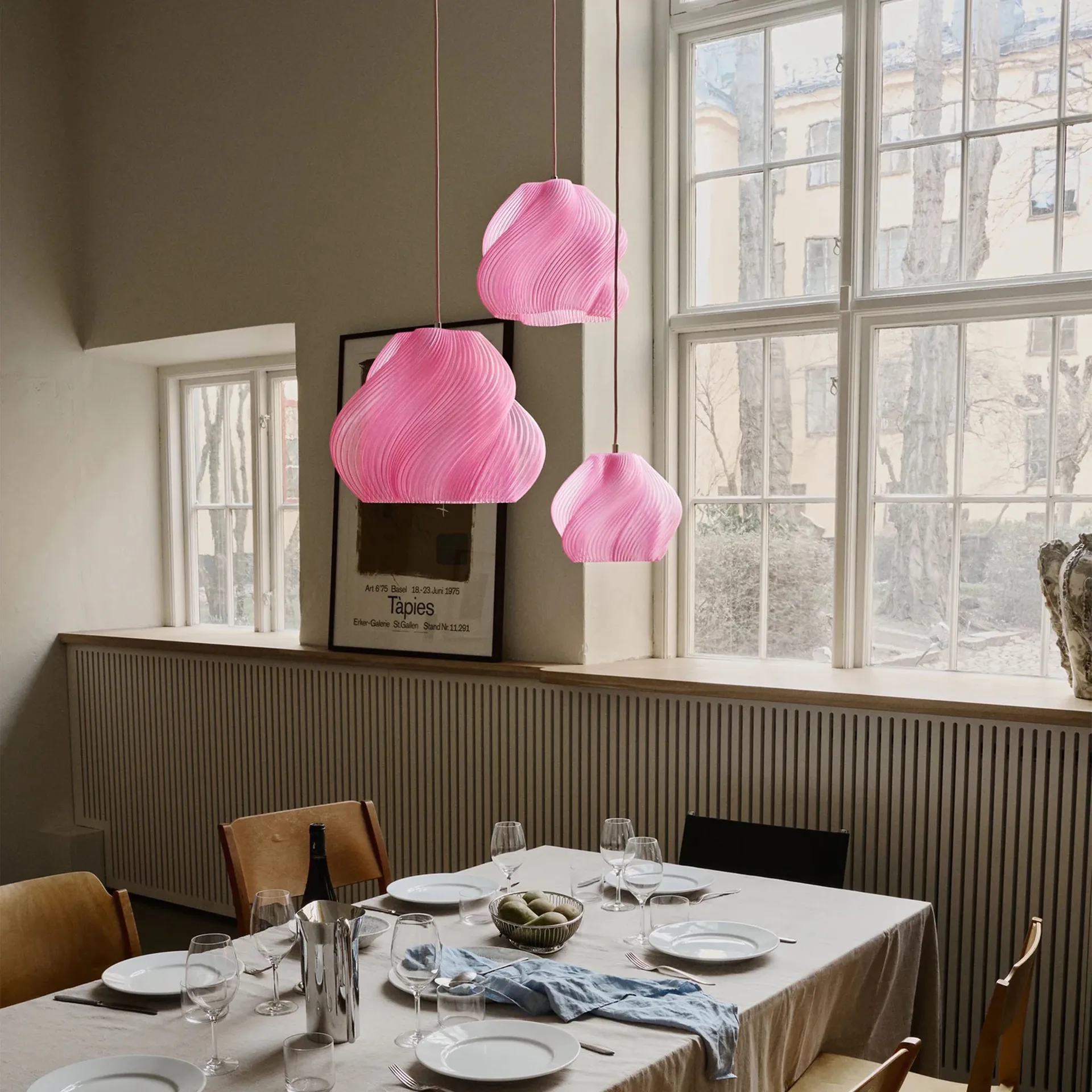 Soft Serve pendel, Rose sorbet-brass, 03, 30 cm Crème Atelier