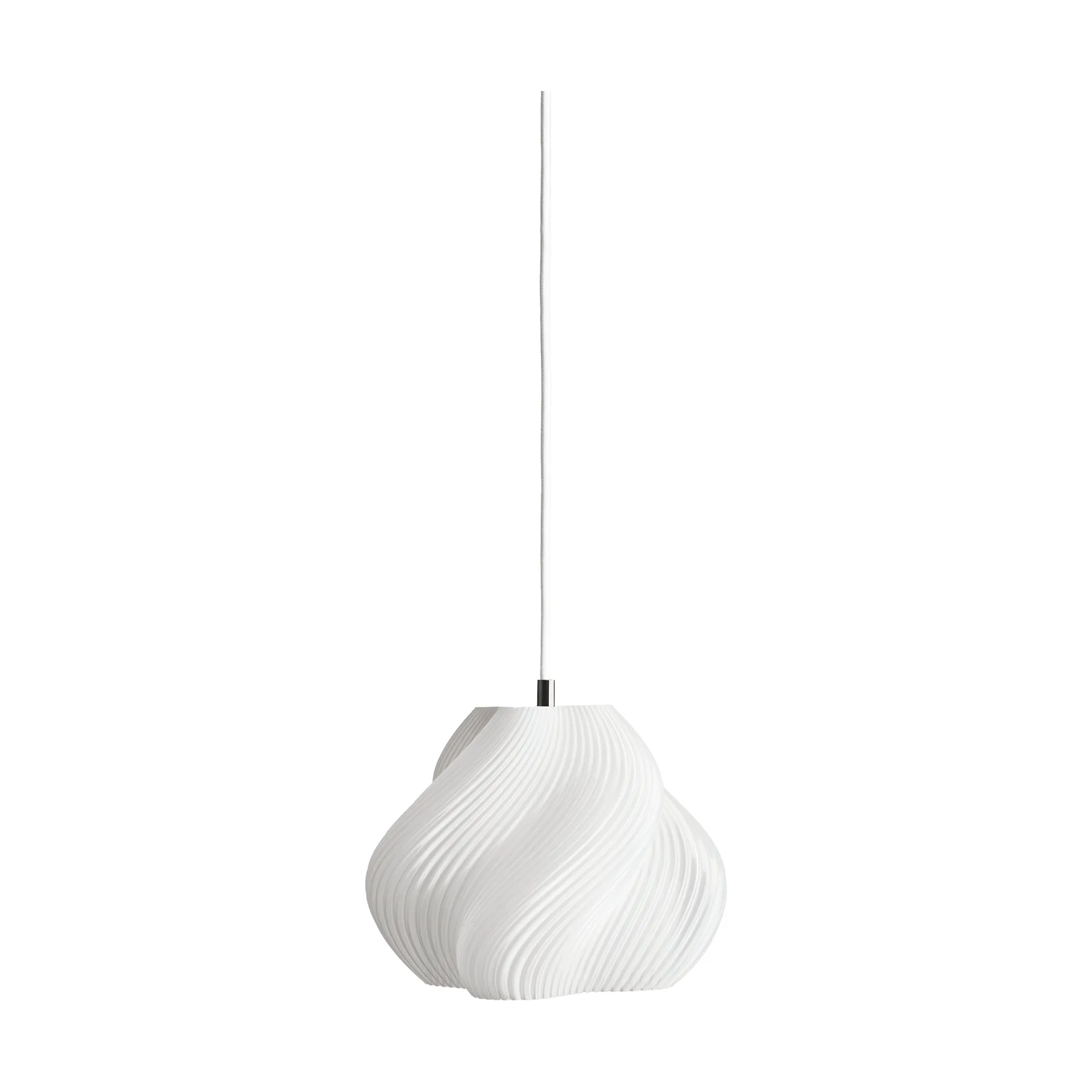 Soft Serve pendel, White-chrome, 01, 20 cm Crème Atelier