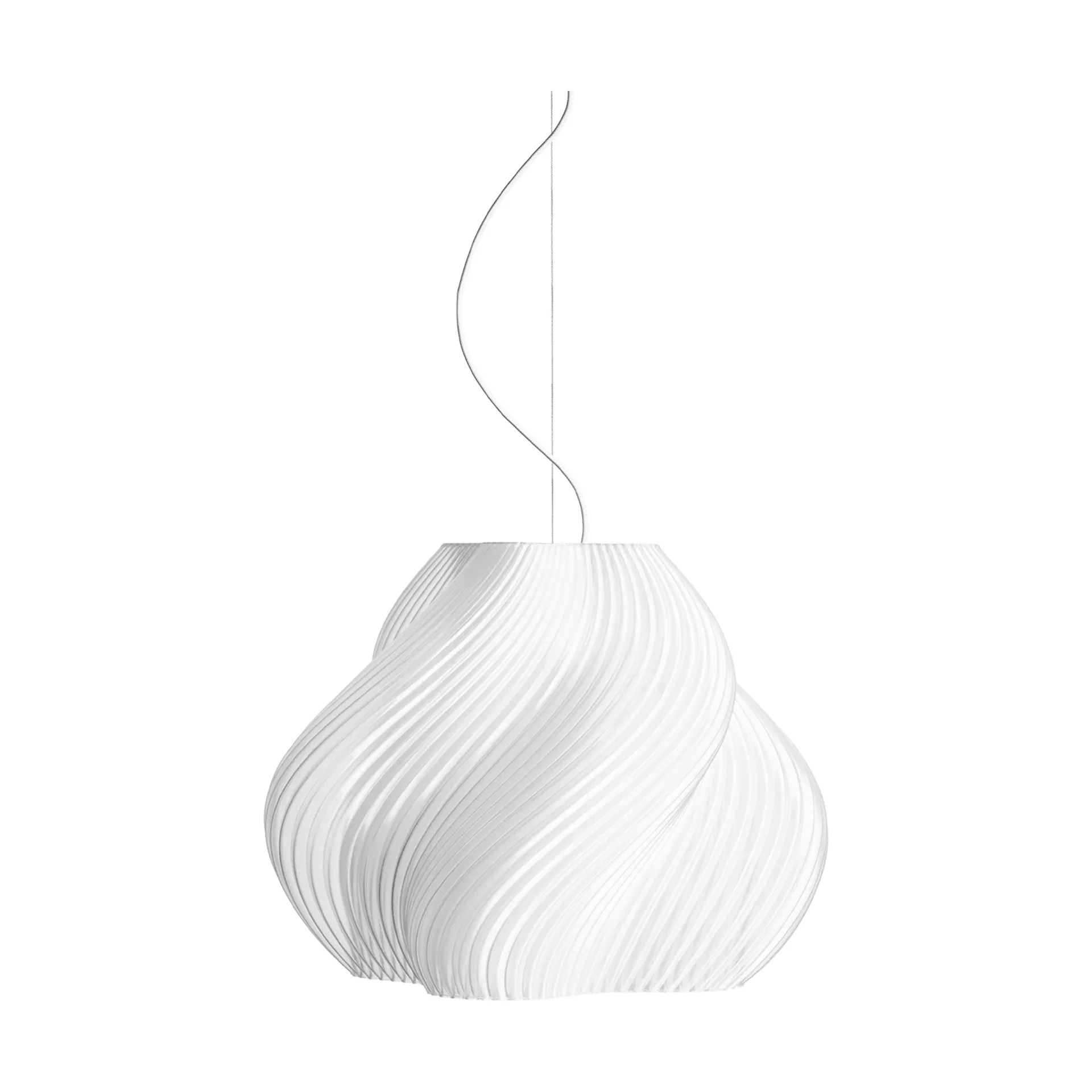 Soft Serve pendel, White-chrome, Mega, 60 cm Crème Atelier