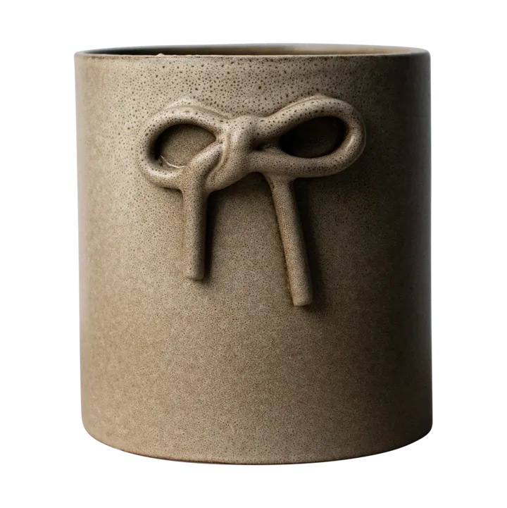 Bow kruka Ø14 cm - Beige - DBKD