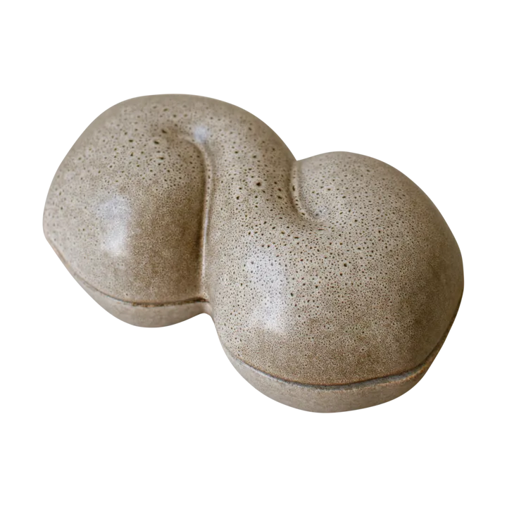 Bun skål med lock 11x18 cm - Beige - DBKD