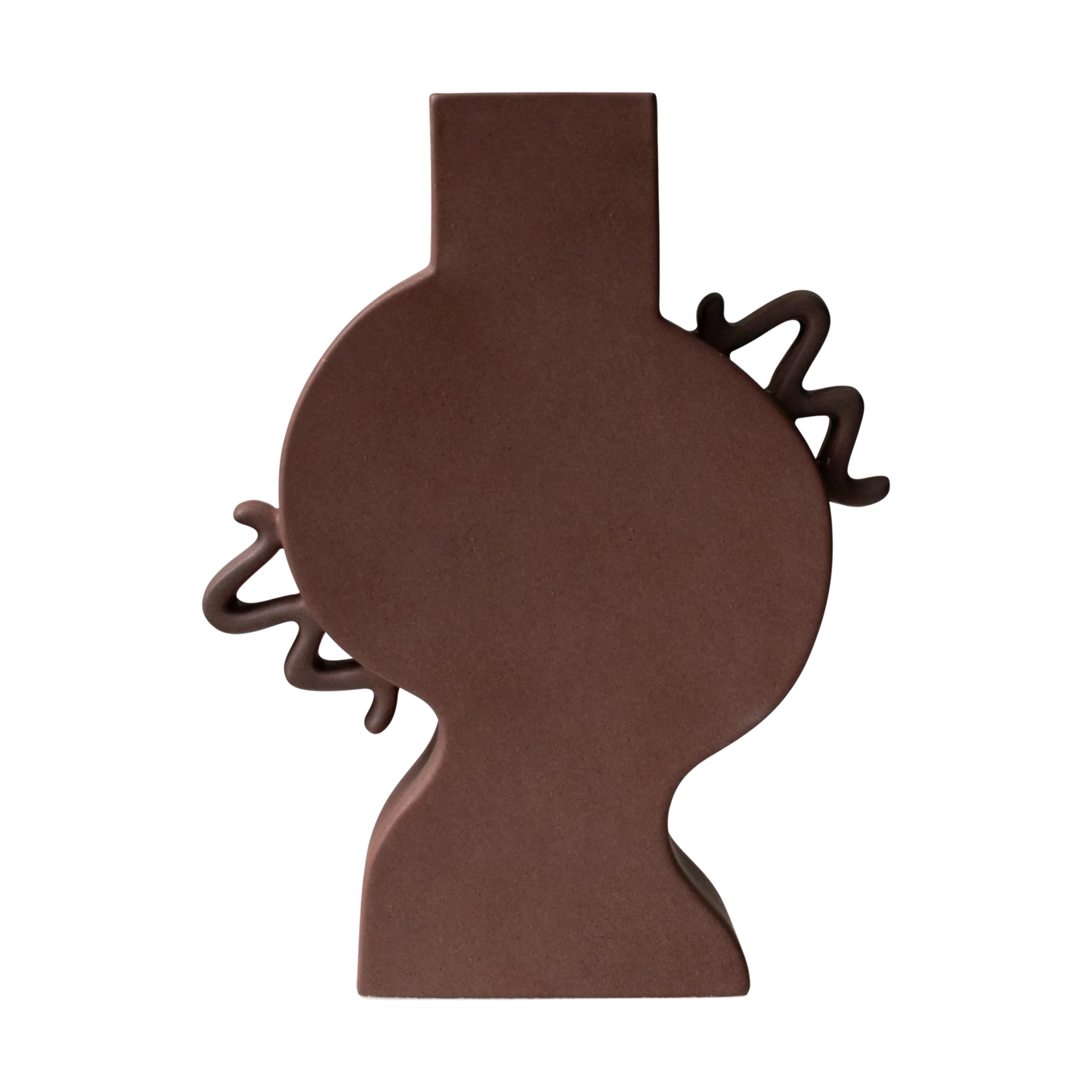 Flat vas 33 cm, Brown DBKD