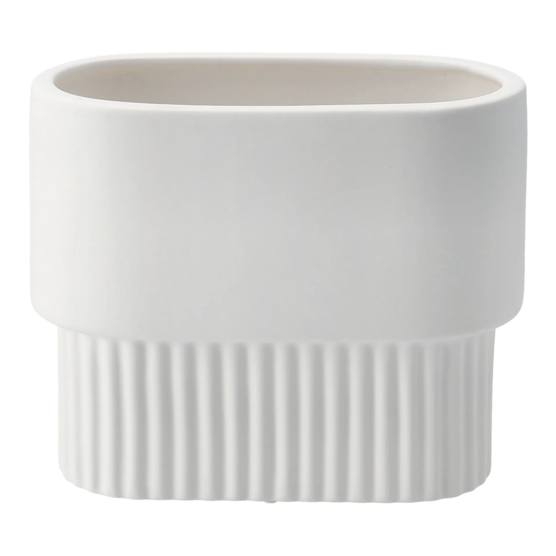 Front kruka oval låg, White DBKD