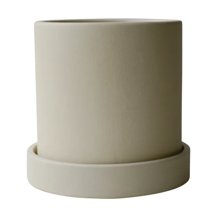 Grow kruka Ø10 cm med fat - Sandy creme - DBKD