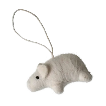 Hanging pig dekorationshänge - White - DBKD