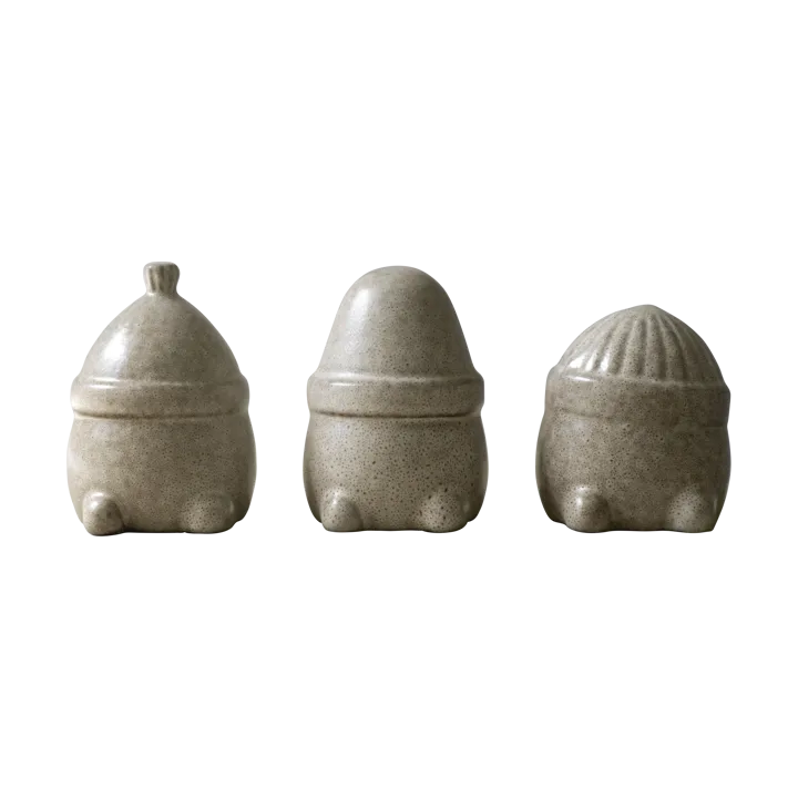 Hipster Triplets juldekoration 3-pack - Beige - DBKD