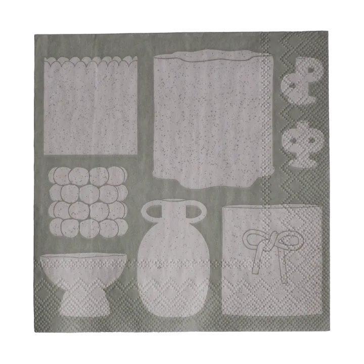 Illustration pappersservett 33x33 cm 20-pack - Beige - DBKD