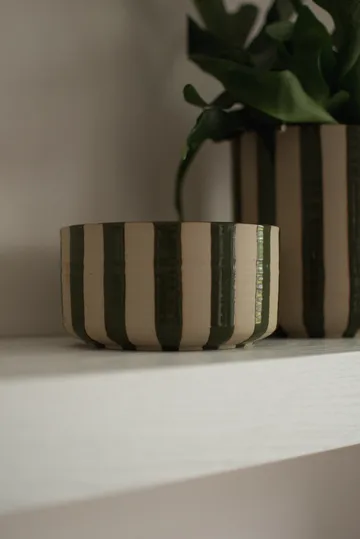 Line dekorationsskål Ø16 cm - Stripe Green - DBKD