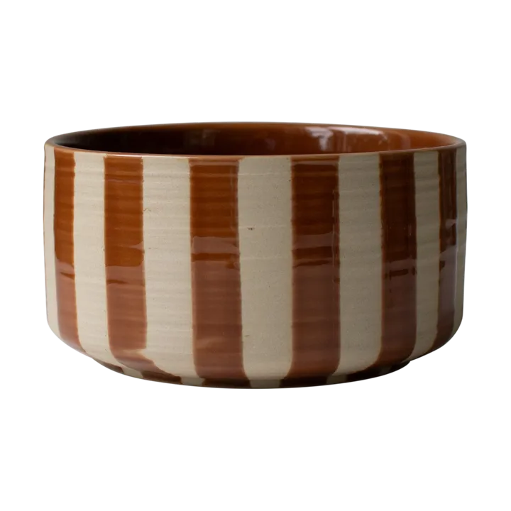Line dekorationsskål Ø16 cm - Stripe nougat - DBKD