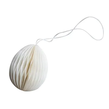 Ovoid påskhänge papper 7 cm - White - DBKD