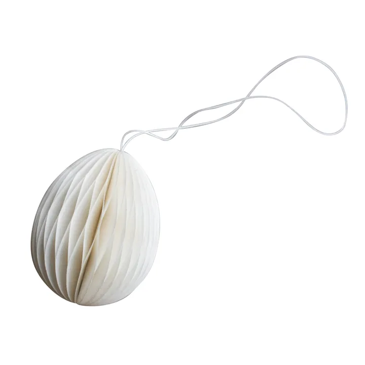 Ovoid påskhänge papper 7 cm - White - DBKD