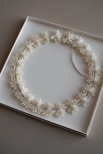 Paper flake krans julhänge - White - DBKD