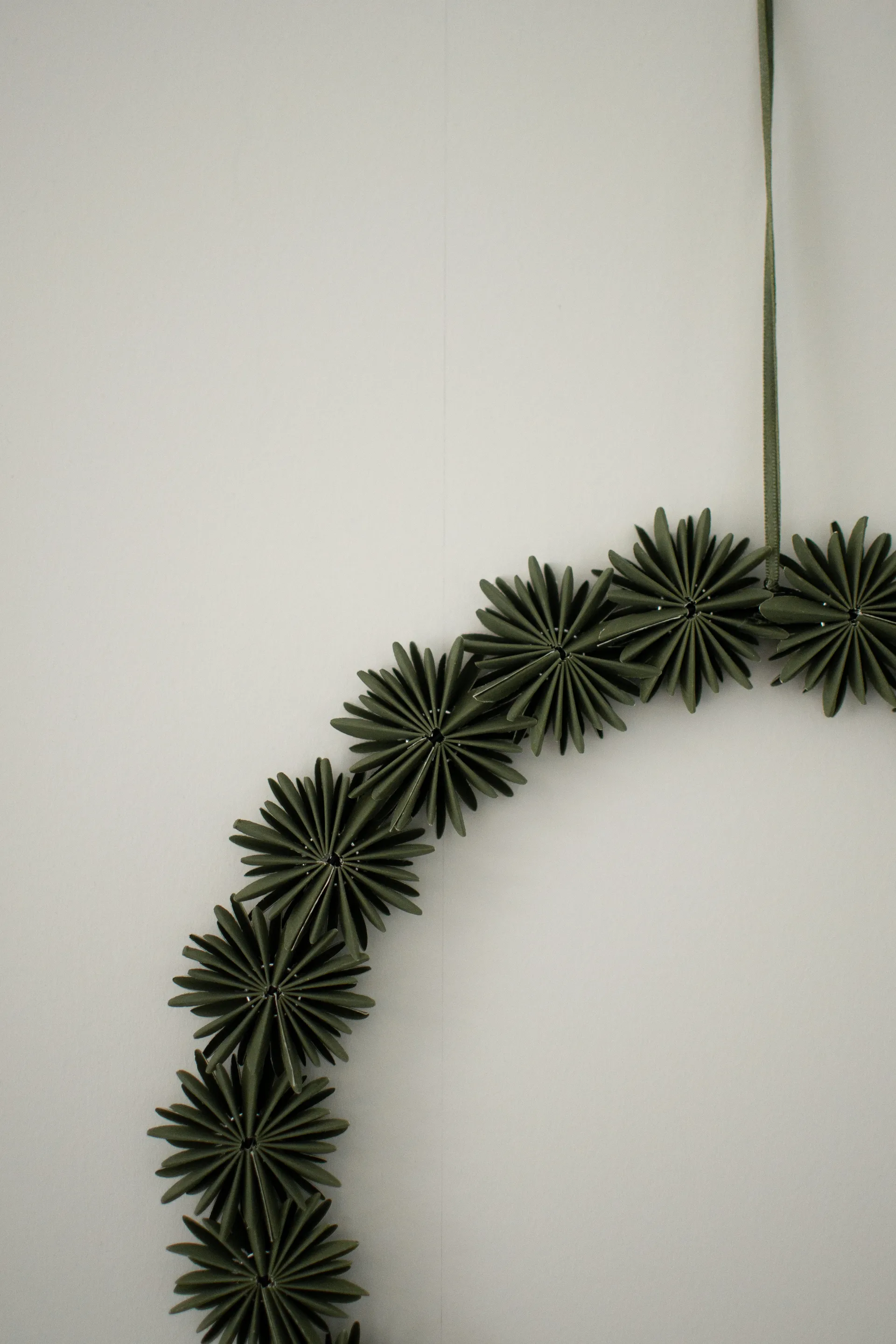 Paper flake wreath dekorationskrans Ø35 cm, Green DBKD