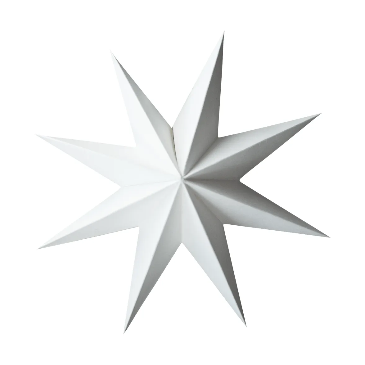 Paper winter star dekorationshänge, White, small, Ø9 cm DBKD