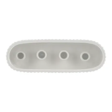 Stripe adventsljusstake 30 cm - Shiny white - DBKD