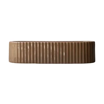 Stripe ljusstake 30 cm - Shiny nougat - DBKD