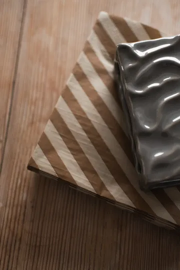 Stripe pappersservett 33x33 cm 20-pack - Nougat - DBKD