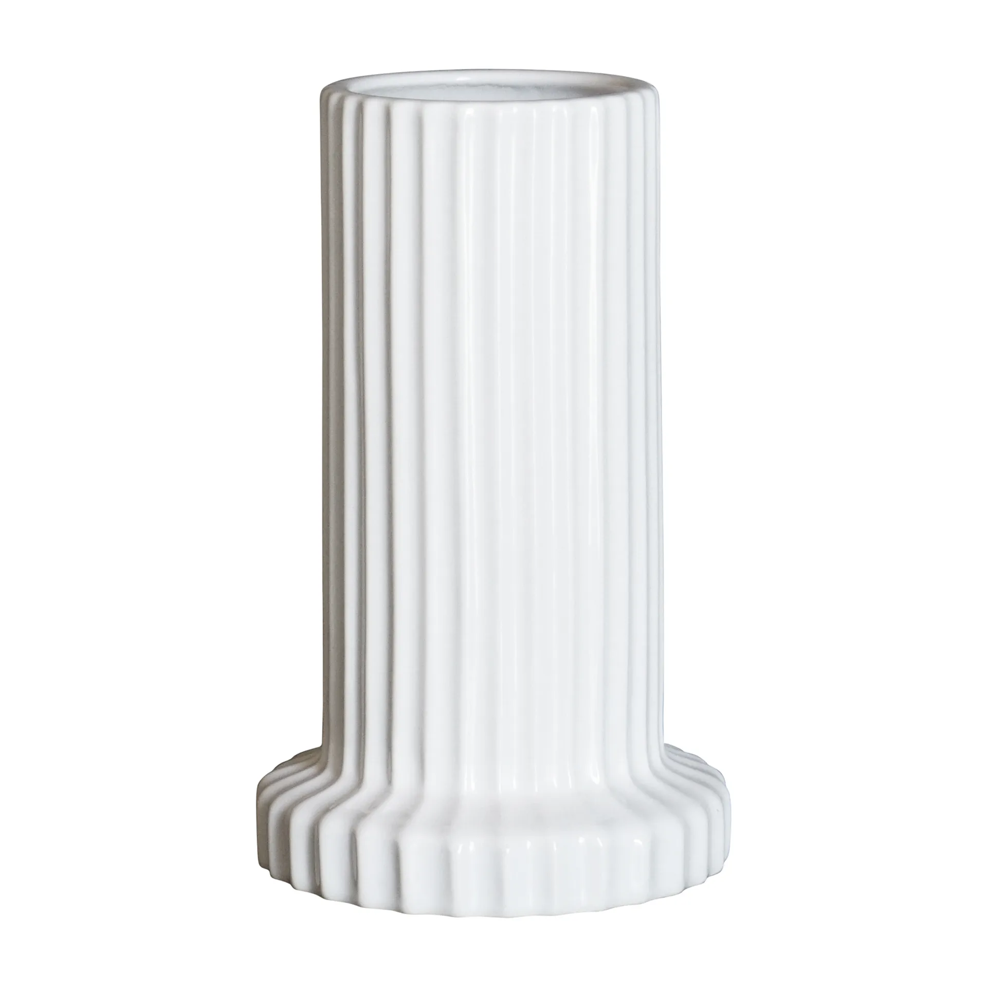Stripe vas 18 cm, Shiny white DBKD