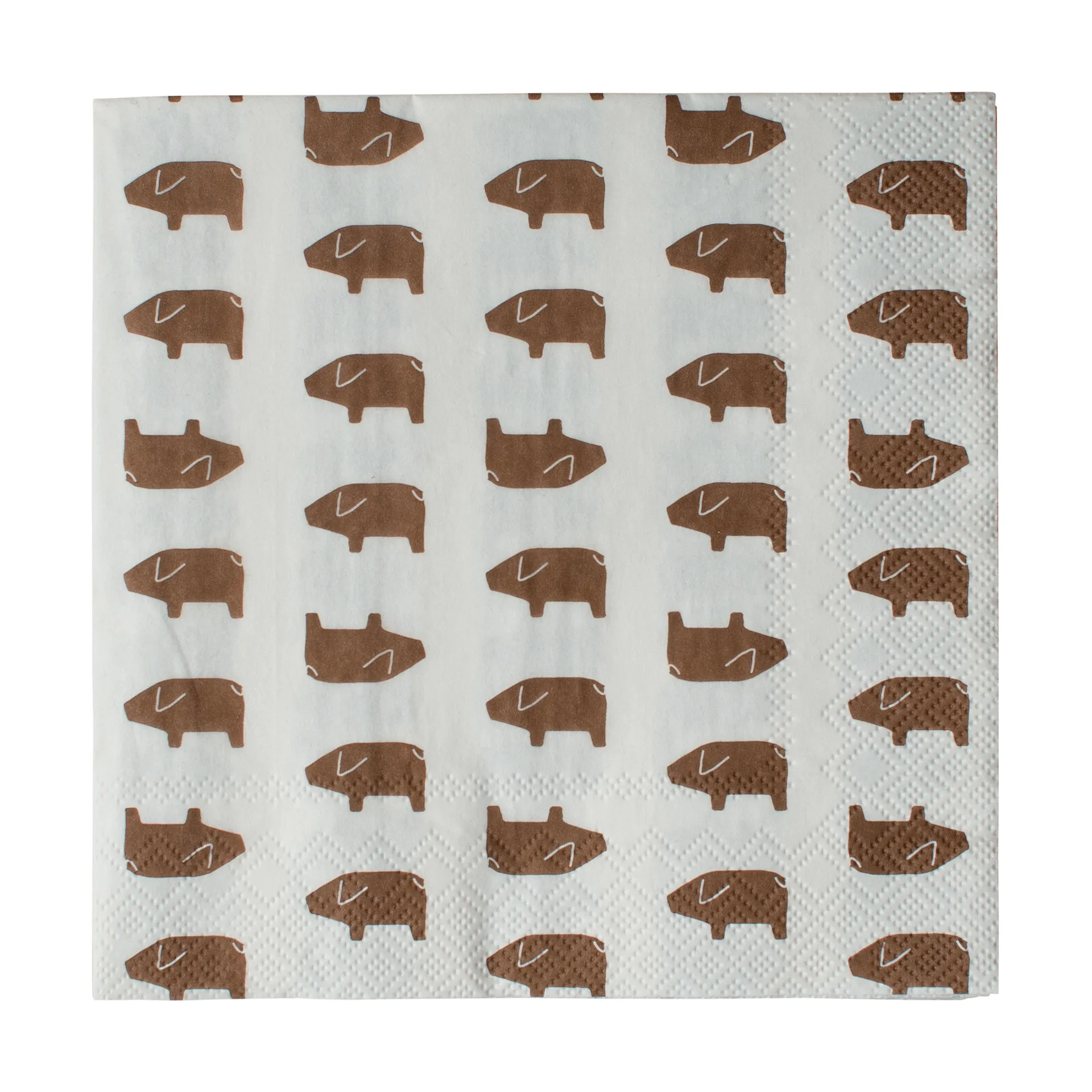 Swedish pig pappersservett 33x33 cm 20-pack, Brown DBKD