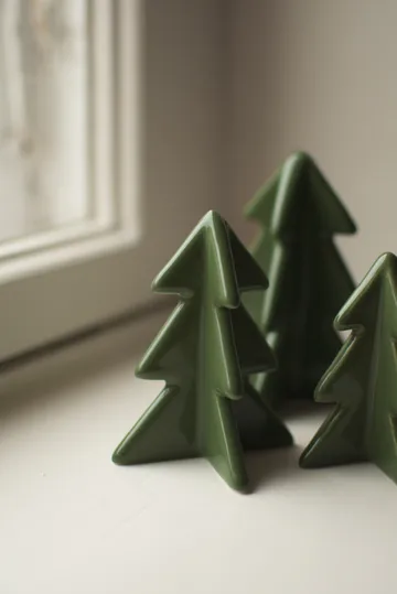 Winter tree dekoration - Green, 8 cm - DBKD