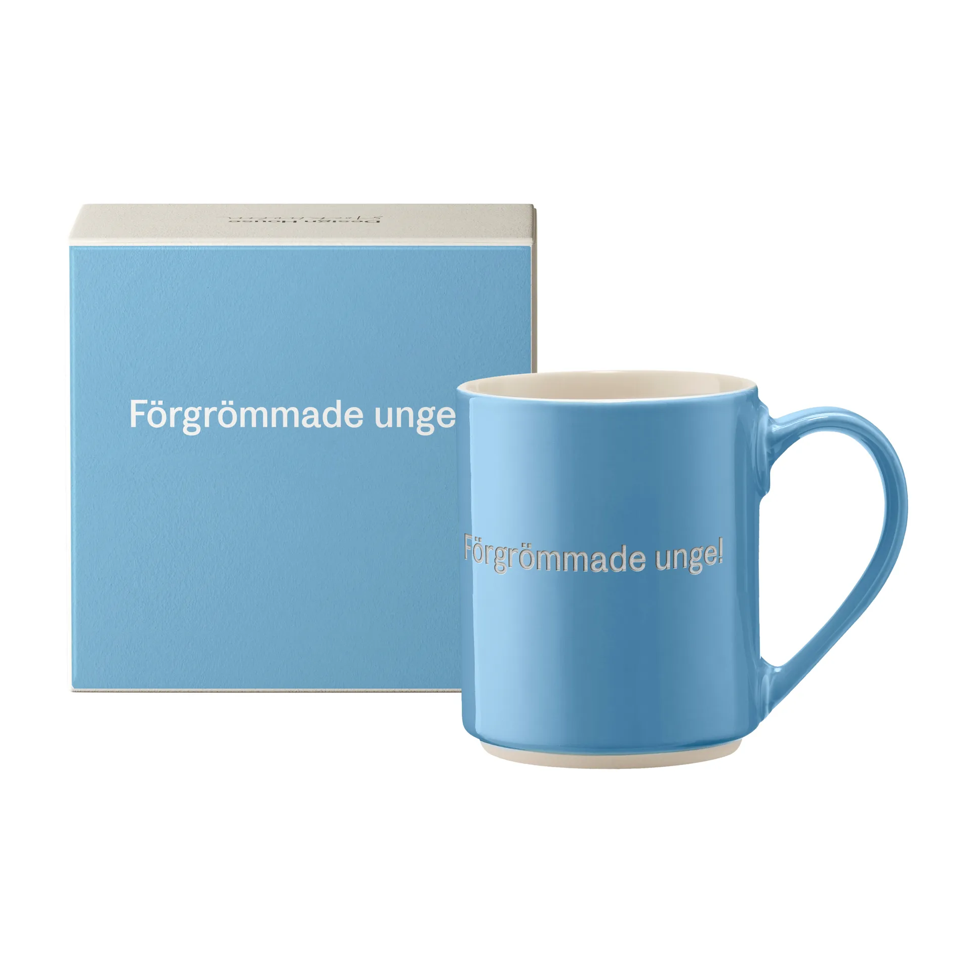 Astrid Lindgren mugg, förgrömmade Unge!, Svensk text Design House Stockholm