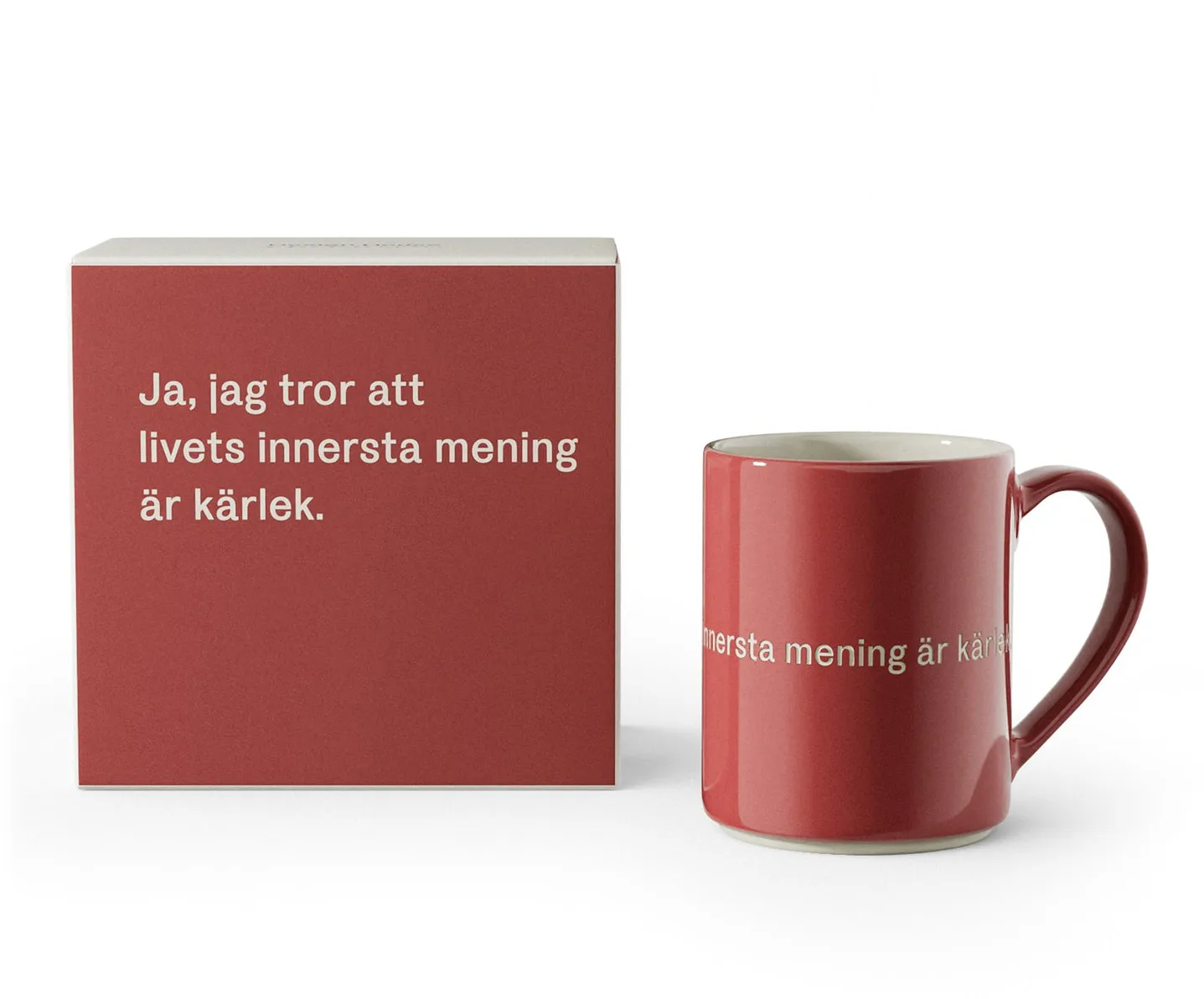 Astrid Lindgren mugg, ja, jag tror att livets…, Svensk text Design House Stockholm
