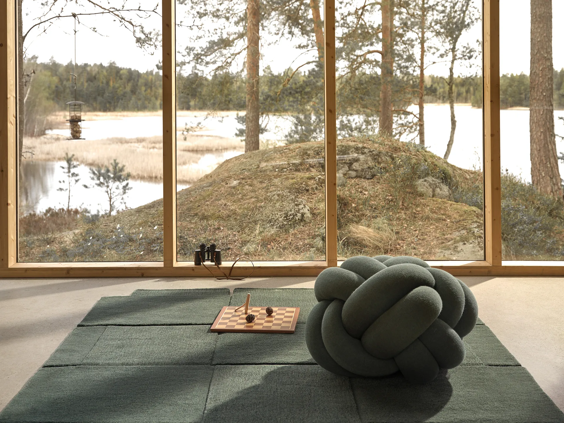 Basket matta, grön, 185x240 cm Design House Stockholm