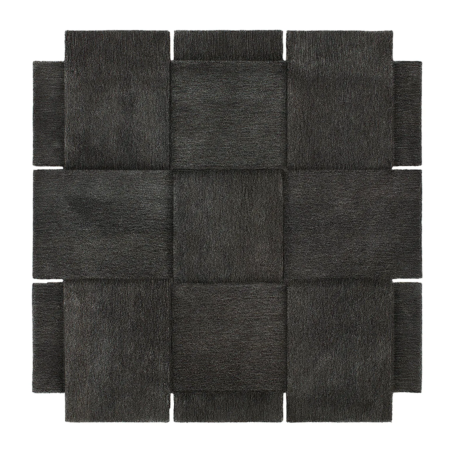 Basket matta, mörk grå, 180x180 cm Design House Stockholm
