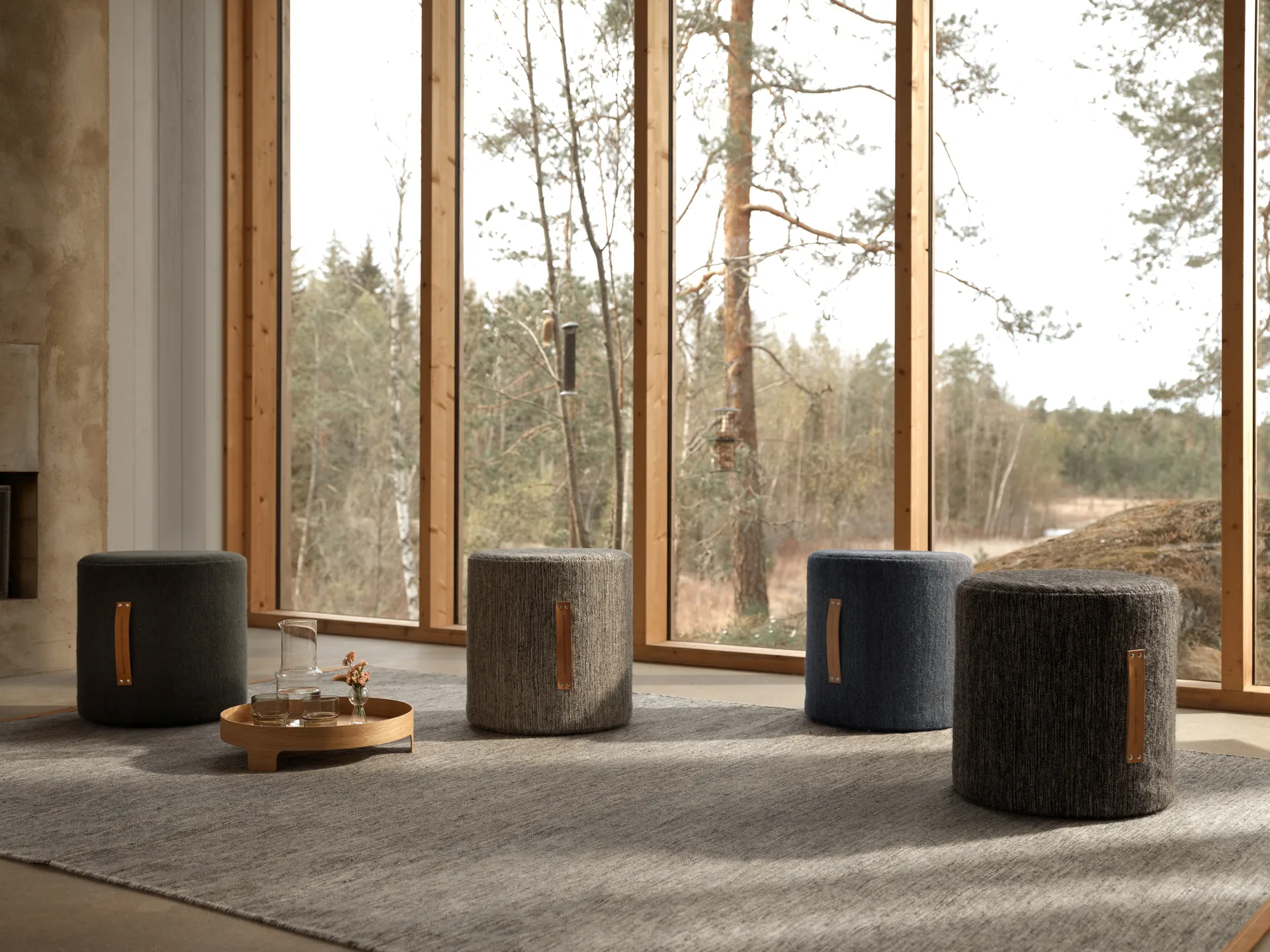 Björk pall, Blå Design House Stockholm
