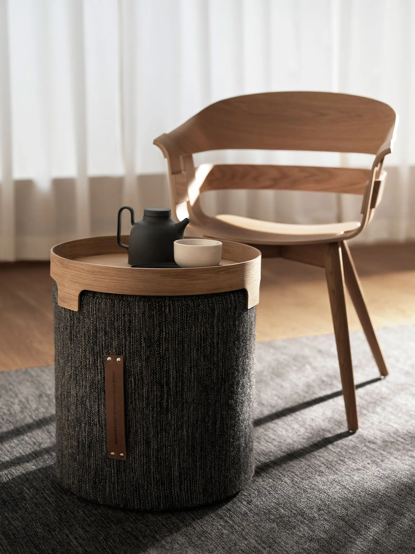 Björk pall hög, ljusgrå Design House Stockholm