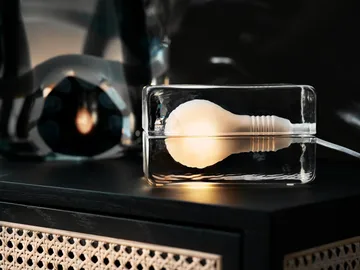 Block Lamp bordslampa - svart sladd - Design House Stockholm