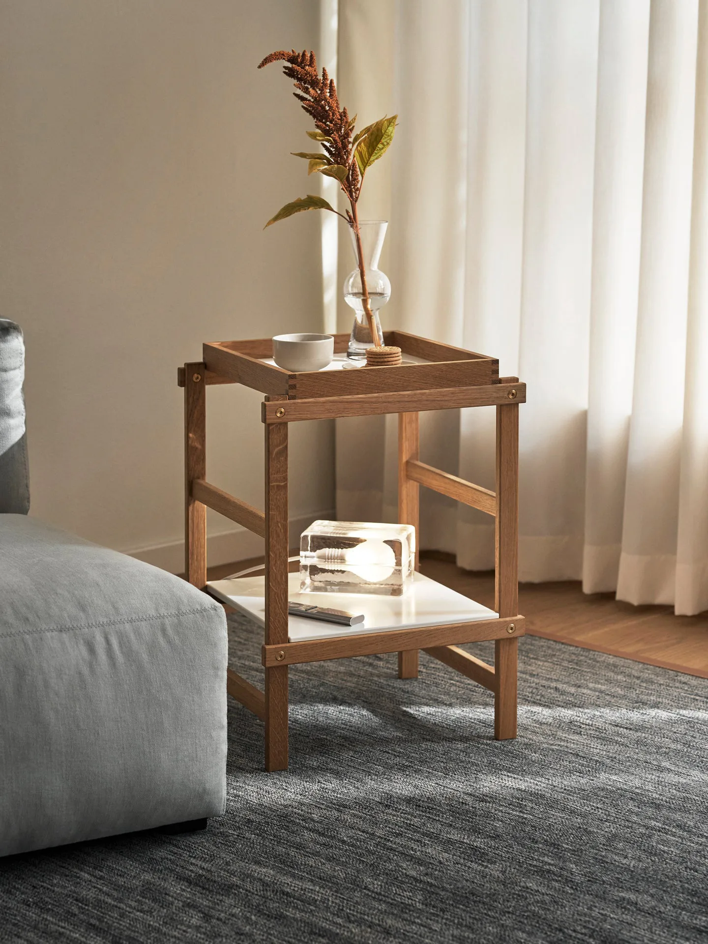 Block Lamp bordslampa, vit sladd Design House Stockholm