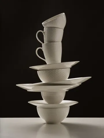 Blond mugg - dot vit - Design House Stockholm