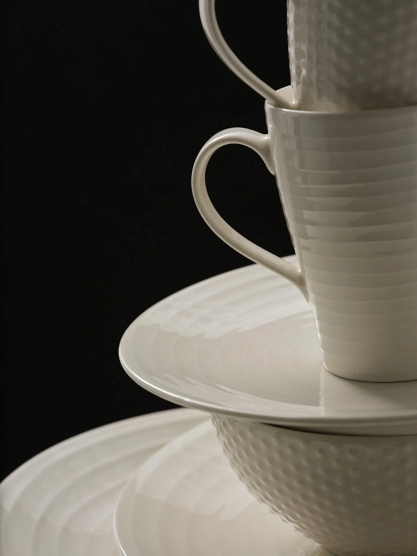 Blond mugg, stripe vit Design House Stockholm
