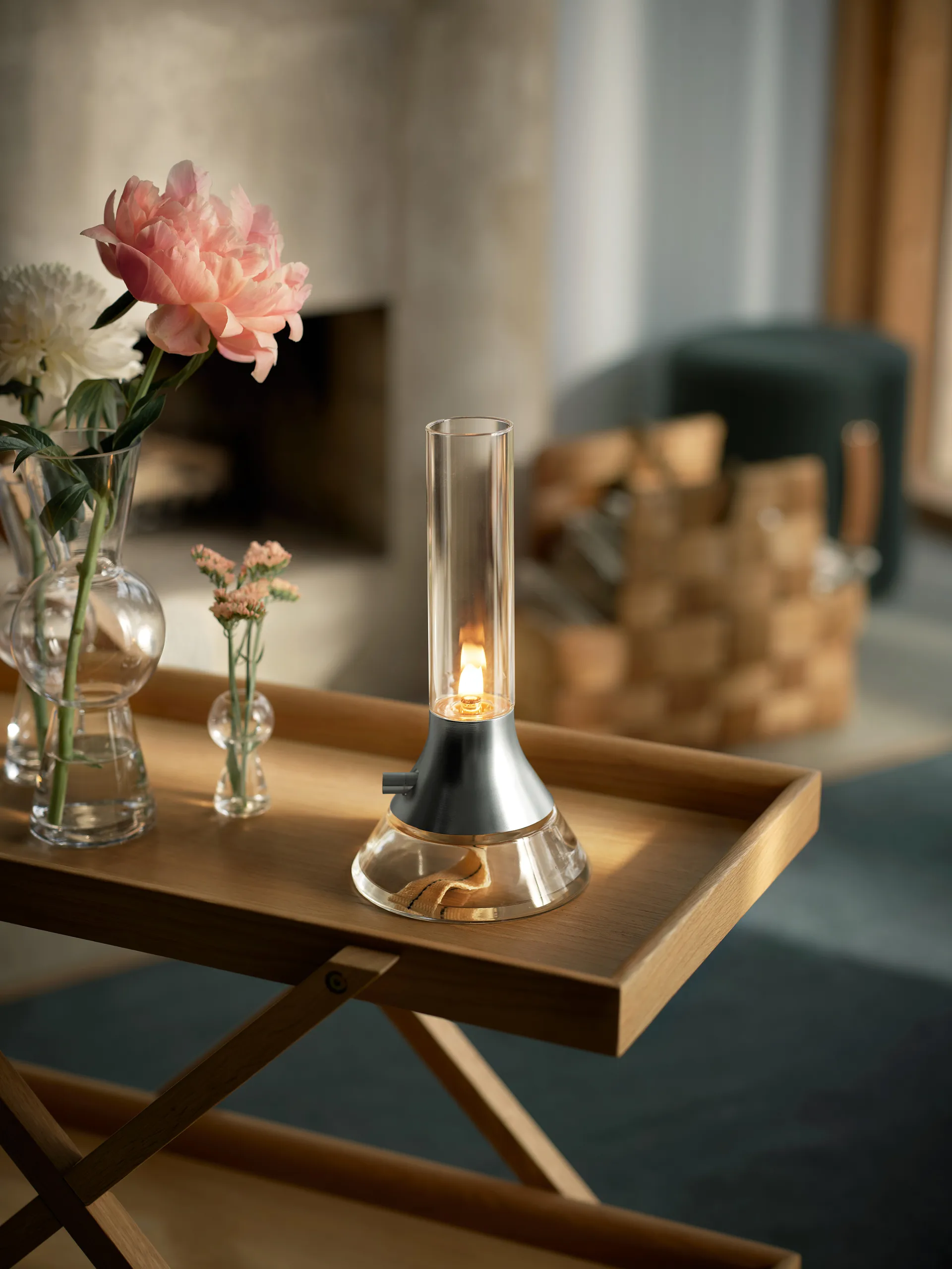 Fyr fotogenlampa 31 cm, Klar-silver Design House Stockholm