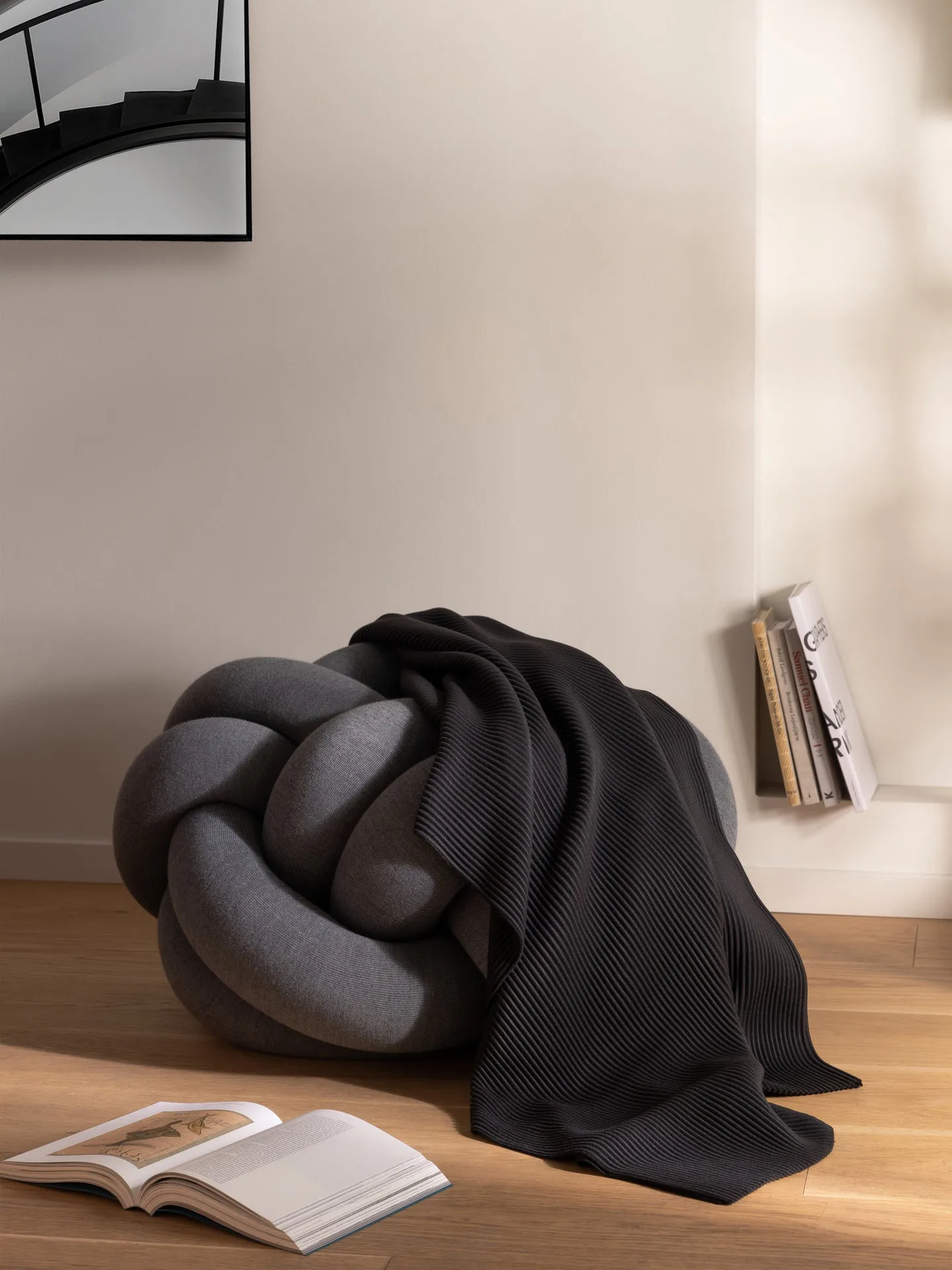 Pleece filt 140x160 cm, Svart Design House Stockholm