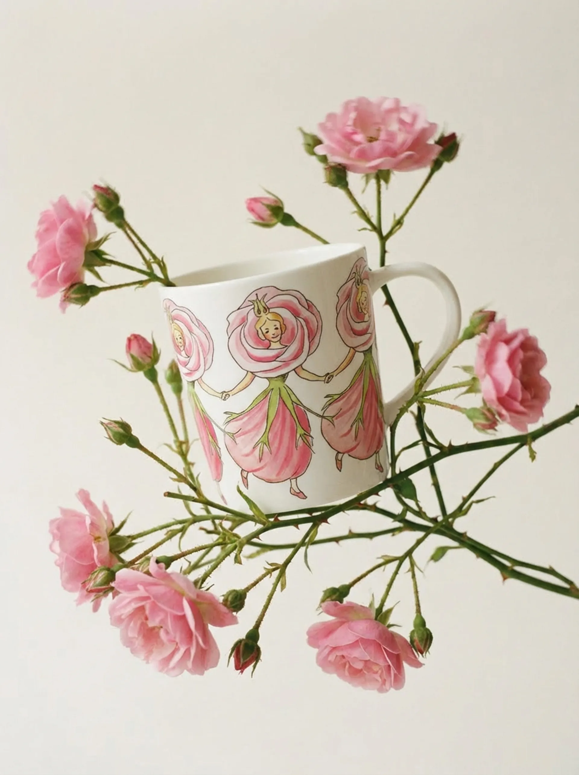 Rose mugg med handtag, 40 cl Design House Stockholm