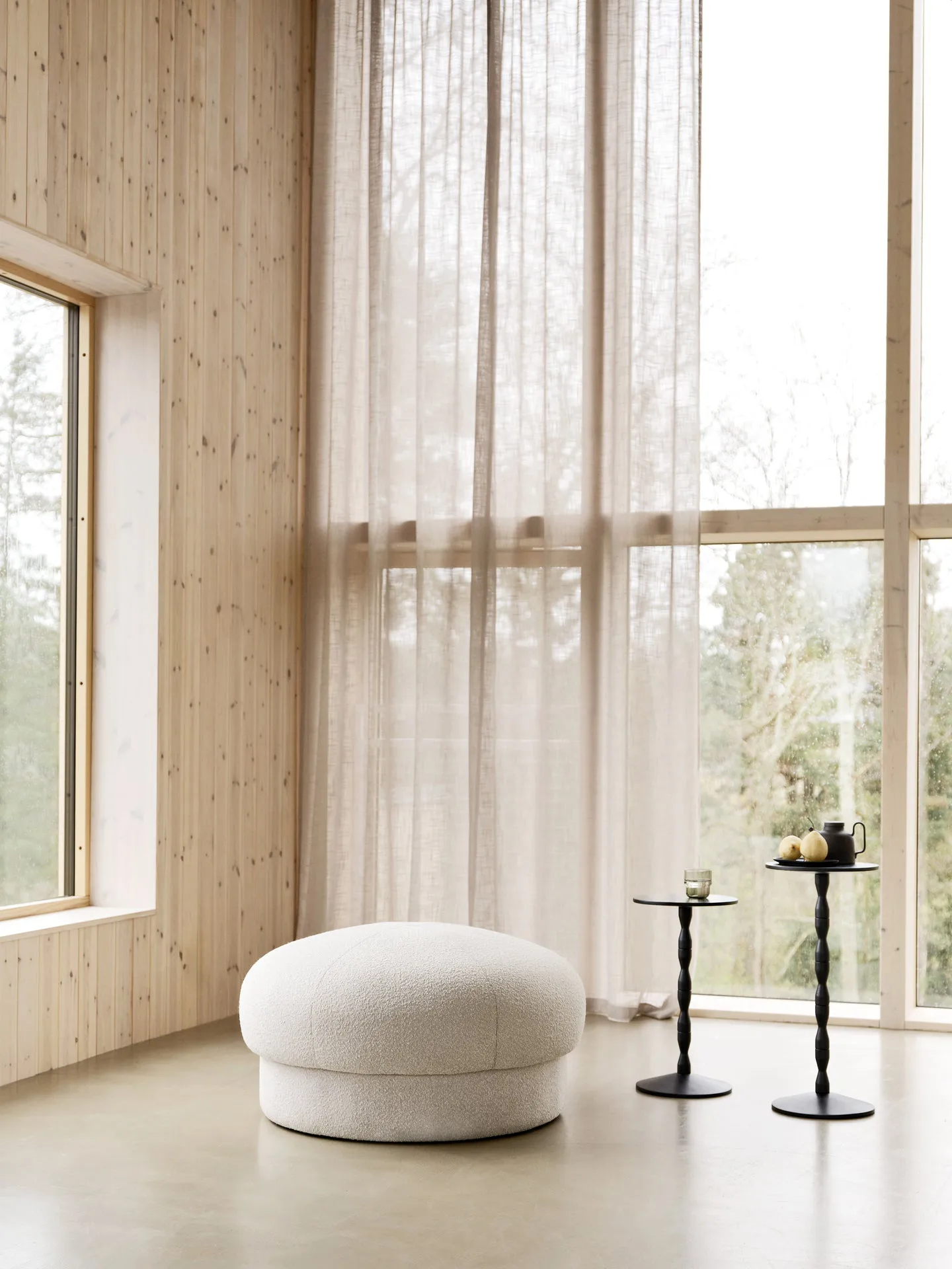 Uno puff Ø94 cm, Cream Design House Stockholm