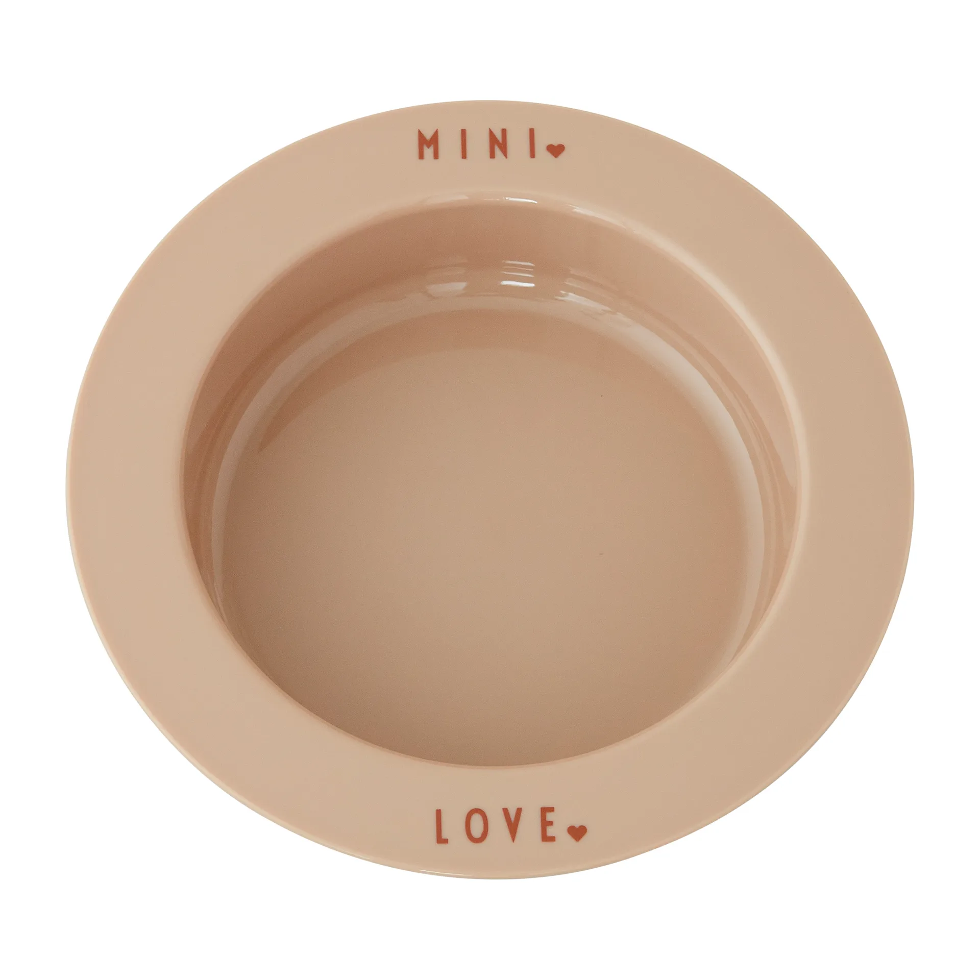 Design Letters djup tallrik favorit mini, Beige-love Design Letters