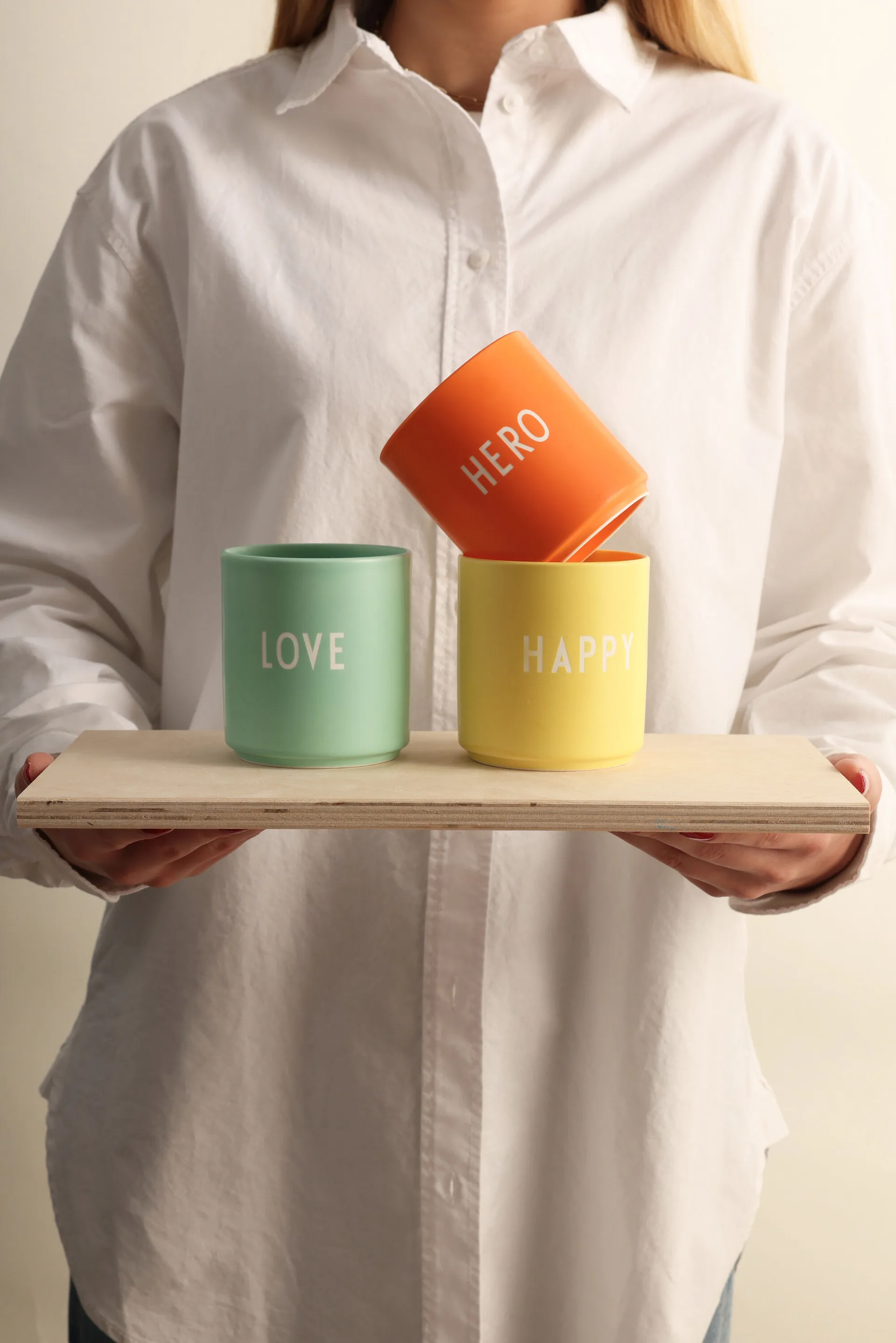Design Letters favoritkopp 25 cl, Happy-yellow Design Letters